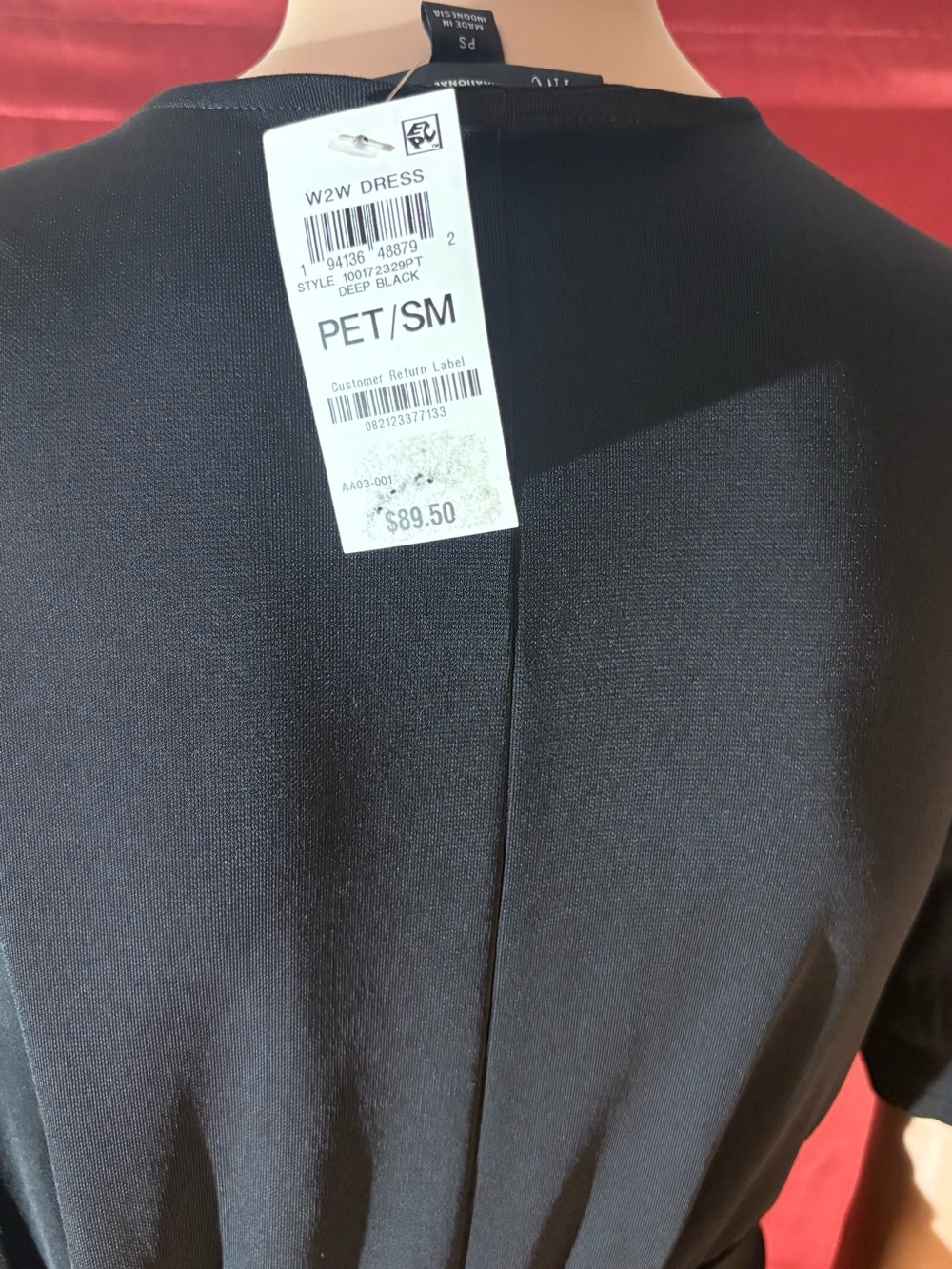 ✨ INC International Concepts Black Wrap Dress ✨ NWT - Picture 6 of 8